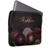 Weihnachtsmonogramm Rosa Schmuckstück Grün Schwarz Laptopschutzhülle (Vorne Rechts)