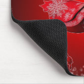 Weihnachtsmonogramm Roter Rentier Winterfeiertage Mousepad (Ecke)