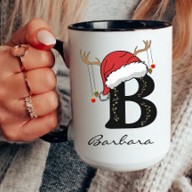 Weihnachtsmonogramm-Tasse Familientgeschenk für Ih