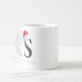 Weihnachtsmonogramm-Tasse Kaffeetasse (Vorderseite Links)
