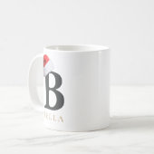 Weihnachtsmonogramm-Tasse Kaffeetasse (Vorderseite Links)