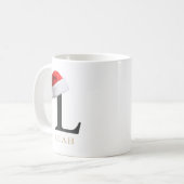 Weihnachtsmonogramm-Tasse Kaffeetasse (Vorderseite Links)
