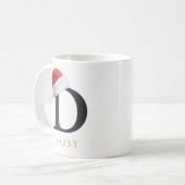 Weihnachtsmonogramm-Tasse Kaffeetasse (Vorderseite Links)