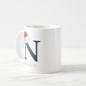 Weihnachtsmonogramm-Tasse Kaffeetasse (Vorderseite Links)