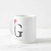 Weihnachtsmonogramm-Tasse Kaffeetasse (Vorderseite Links)