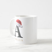 Weihnachtsmonogramm-Tasse Kaffeetasse (Vorderseite Links)