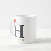 Weihnachtsmonogramm-Tasse Kaffeetasse (Vorderseite Links)