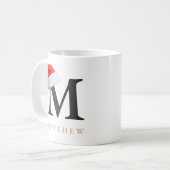 Weihnachtsmonogramm-Tasse Kaffeetasse (Vorderseite Links)