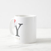 Weihnachtsmonogramm-Tasse Kaffeetasse (Vorderseite Links)