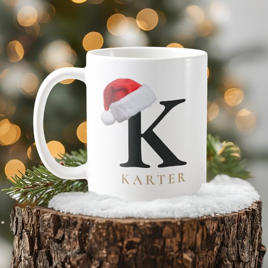 Weihnachtsmonogramm-Tasse Kaffeetasse