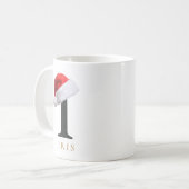 Weihnachtsmonogramm-Tasse Kaffeetasse (Vorderseite Links)