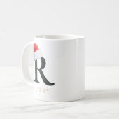 Weihnachtsmonogramm-Tasse Kaffeetasse (Vorderseite Links)