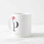 Weihnachtsmonogramm-Tasse Kaffeetasse (Vorderseite Links)