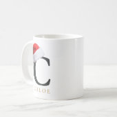 Weihnachtsmonogramm-Tasse Kaffeetasse (Vorderseite Links)