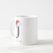 Weihnachtsmonogramm-Tasse Kaffeetasse (Vorderseite Links)