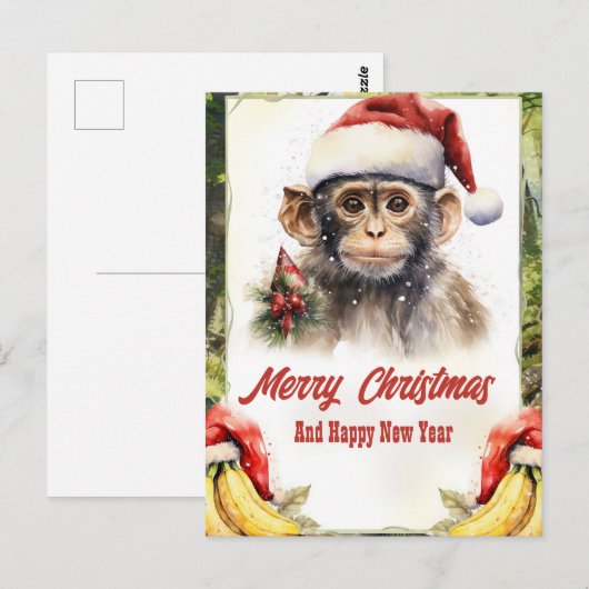 Weihnachtsmonotrinde Postkarte (Vorne/Hinten)