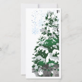 Weihnachtsmonster-Familienkarte Dankeskarte (Rückseite)