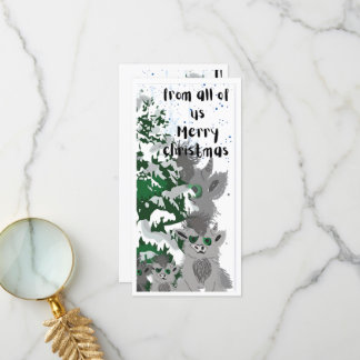 Weihnachtsmonster-Familienkarte Dankeskarte