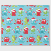 Weihnachtsmonster-Feiertags-Packpapier Geschenkpapier (Flach)