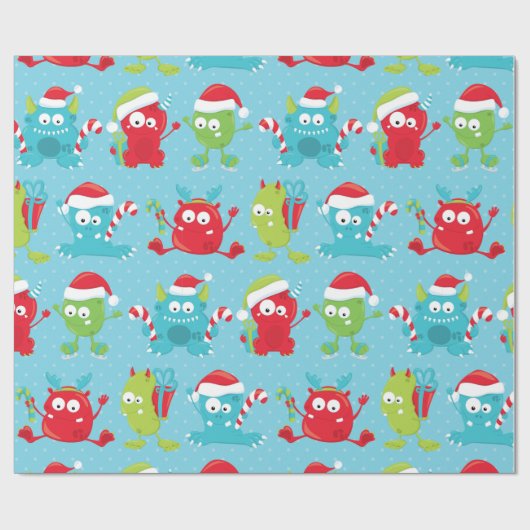 Weihnachtsmonster-Feiertags-Packpapier Geschenkpapier (Flach)