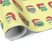Weihnachtsmonster-Geschenk-Verpackungs-Papier-Art Geschenkpapier (Rolleneckpunkt)
