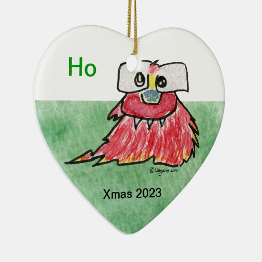 Weihnachtsmonster Ho Cartoon Keramik Ornament (Rechts)