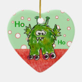 Weihnachtsmonster Ho Cartoon Keramik Ornament (Hinten)