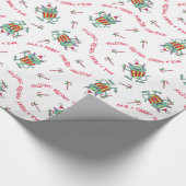 Weihnachtsmonster mit Geschenk Geschenkpapier (Ecke)