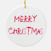 Weihnachtsmonster mit Geschenk Keramikornament (Hinten)