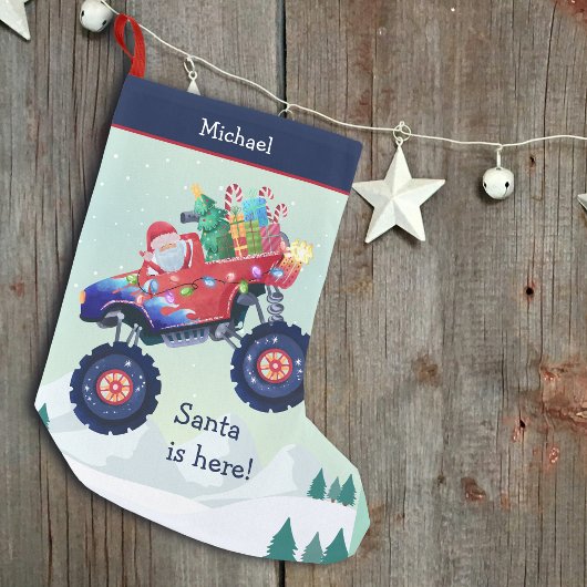 Weihnachtsmonster Truck Name Kleiner Weihnachtsstrumpf