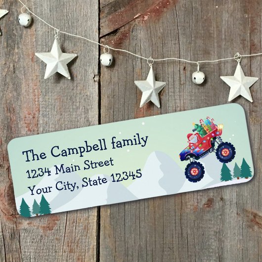 Weihnachtsmonster Truck - Rücksendeadresse