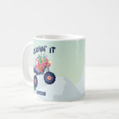 Weihnachtsmonster Truck Santa Crushin''it Kaffeetasse (Vorderseite Links)