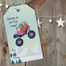 Weihnachtsmonster Truck Santa Geschenkanhänger