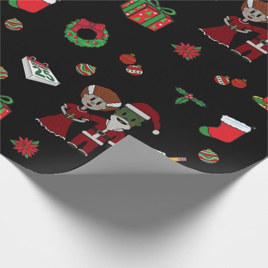 Weihnachtsmonsterpapier Geschenkpapier (Ecke)