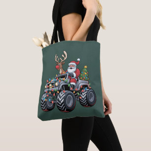 Weihnachtsmonstertruck Santa Feiertag Kinder Tasche