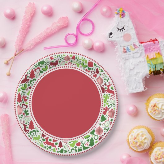 Weihnachtsmontage-Teller (LTRD) Pappteller (Party)