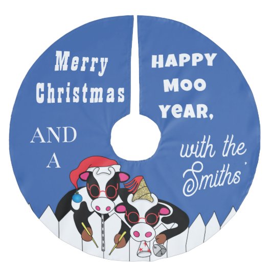 Weihnachtsmooey Polyester Weihnachtsbaumdecke (Vorderseite)