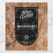 Weihnachtsmoonshine Set für Lebensmittel und Geträ Weinetikett (Einzelnes Label)
