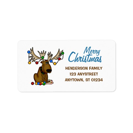 Weihnachtsmoose Adressaufkleber (Vorne)