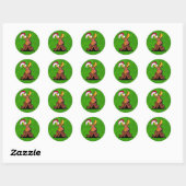 Weihnachtsmoose Classic Round Sticker (Blatt)