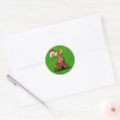 Weihnachtsmoose Classic Round Sticker (Umschlag)