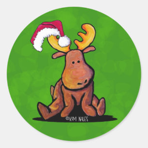 Weihnachtsmoose Classic Round Sticker