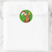 Weihnachtsmoose Classic Round Sticker (Tasche)