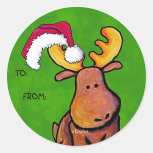 Weihnachtsmoose Classic Round Sticker