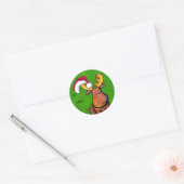 Weihnachtsmoose Classic Round Sticker (Umschlag)