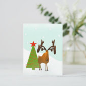 Weihnachtsmoose Feiertagspostkarte (Stehend Vorderseite)