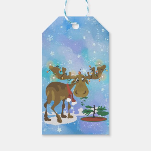 Weihnachtsmoose Geschenkanhänger (Vorderseite)