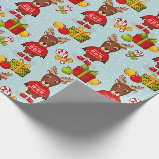 Weihnachtsmoose Geschenkpapier (Ecke)