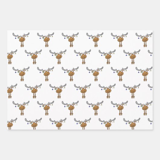 Weihnachtsmoose Geschenkpapier Set (Vorderseite 3)