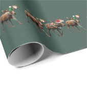 Weihnachtsmoose Lover Reindeer Xmas Lights Holiday Geschenkpapier (Rolleneckpunkt)
